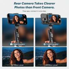 Tangle-Free Live Streaming Equipment Magnetic Vlog Selfie Monitor High Definition Display Rechargeable 3.6V Dual Power (Battery/USB) Compatible With IOS And Android Phones With Remote Control Wireless Rear Camera Monitor Suitable For Live Streaming Content Creation Selfie Video Recording Camera Mother's Day Birthday - Multicolor - View 5