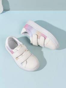 1 đôi giày thể thao nữ màu hồng ombre trang trí, màu trơn, kiểu dáng dễ thương. - Hồng - Xem 7