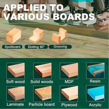 1/2" Shank CNC Waste Board Surface Planing Mill Cutter With 2" Cutting Diameter Flat Bottom Smooth Milling Cutter, Woodworking Planing Tool, 3-Flute Design - Multicolor - View 5
