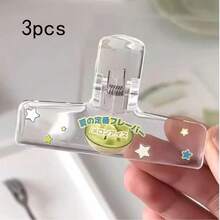 3pcs Transparent Acrylic Goldfish Tail Clips, Student Bookmarks, Sheet Music Clips, Receipt Holders, Suitable For School Prizes, Office Supplies, Holiday Gifts - Multicolor - View 12