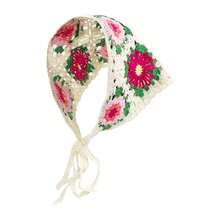 Crochet Bandana Head Kerchief Knitted Hair Scarf Boho Vintage Headbands Triangle Hair Tie Handmade Floral Hair Headwrap-2518 - 風格7 - 查看 2
