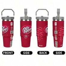 1pc30oz Stainless Steel Insulated Car Cup Classic Logo Replica Cup, Retro And Fashionable, Large Capacity, Reusable, A Great Gift For Family And Friends.Water Bottle.Termo De Agua,Gifts For Men,Mom Gifts,Tumblers With Straw And Lid,Best Friend Gifts Women,Retro Logo Tumbler,Car Cup Holder Fit,24H Cold Retain,12H Hot Keep,Large Capacity Mug,Reusable Drinkware,Vintage Style Cup,Family Gift Mug,Office Travel Mug,Sweatproof Exterior - 30oz - Xem 7
