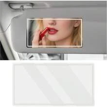 Car Mirror Vanity, 5.90*3.12 Inch Self - Adhesive Car Visor Mirror, Portable Shatterproof Accessories Women Vanity Mirrors Auto Truck SUV Ordinary Style - 普通風格 - 查看 1