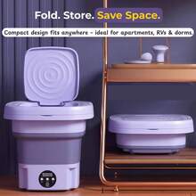 Lavadoras portátiles, mini lavadora y secadora de 11 l, lavadora plegable para ropa interior con escurridor, mini lavadora y secadora portátil para ropa interior y ropa de bebé, para apartamentos, dormitorios y autocaravanas. - Tipo de Enchufe A USA (110-127V) - Ver 5