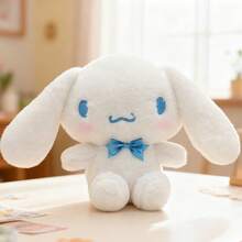 Miniso 1个三丽鸥基础款肉桂狗毛绒玩偶，柔软短毛绒材质，蓝色蝴蝶结刺绣细节，可爱坐姿，家居装饰抱枕/床头摆件/女孩礼物 - 彩色 - 查看 1