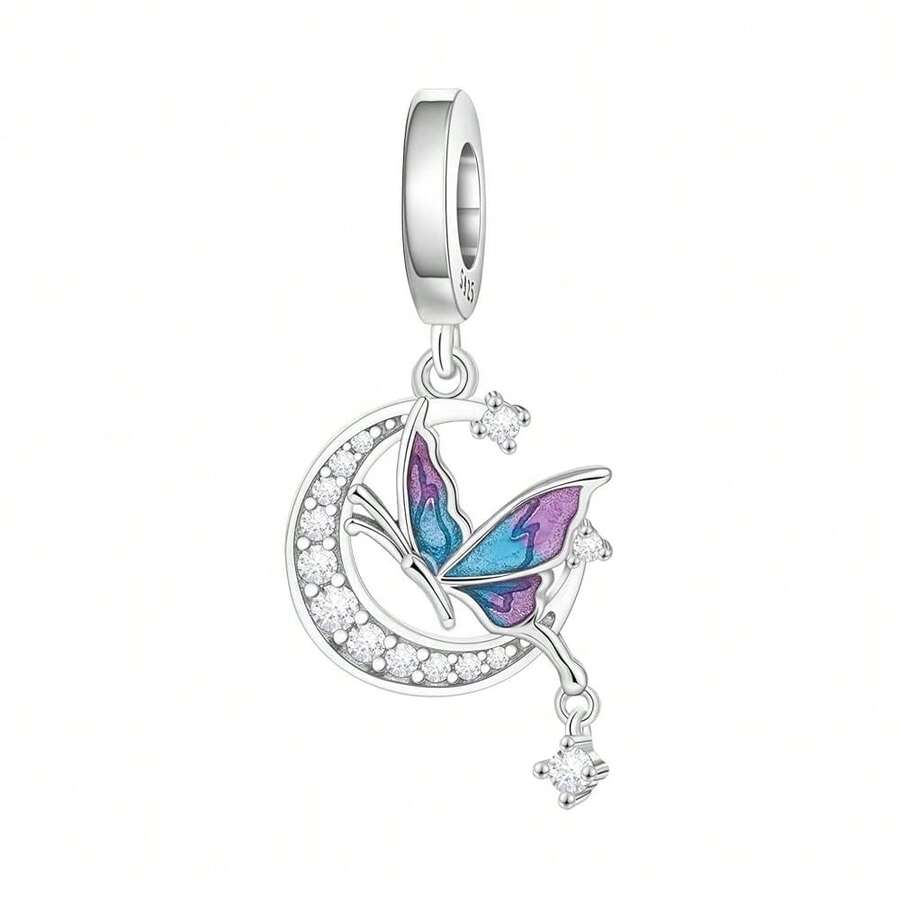 Cute Panda Animal 925 Sterling Silver Charms For Bracelets And Necklace Dangle Pendants Butterfly Elephant Dog Bead Jewelry Present For Women Family Friends - 月光蝴蝶飾品 - 查看 1