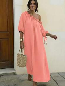 欧美新款时尚女装宽松舒适假日优雅女装 - 西瓜粉 - 查看 7