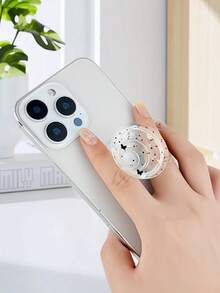 Foldable Cute Printed Phone Stand - Butterfly/Cherry/Lily Pattern Adorable Phone Holder - Multicolor - View 4