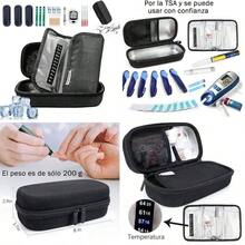 Bolsa Enfriamiento Insulina, Hielo Organizador Porttil de Bolsa, Temperature Display y 3 Bolsa de Hielo, Hielera para Insulina Aprobado Por TSA para Almacenamiento de Insulina y Diabetes Cpsulas - negro1 - Ver 1