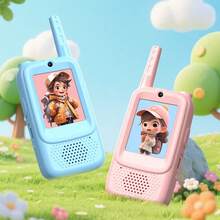 2pcs Kids Walkie Talkies With Voice Changer, 1000ft Range, Waterproof, 99 Channels, Fun Toy For Camping, Hiking (Blue + Pink) - Multicolor - View 10