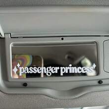 1 Set/2 Sets - 4pcs/Set "Passenger Princess" Funny Vinyl Car Stickers, Durable And Easy To Apply, Rearview Mirror Decals, Fashionable Car Accessories - Multicolor - View 3