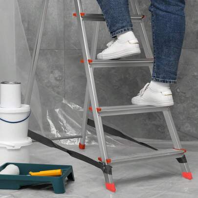 2/4个装重型防滑橡胶梯脚 - 通用可更换安全防滑垫，适用于伸缩梯，经久耐用，适用于家庭和工业用途，红色，梯子安全配件，纹理防滑表面，牢固贴合设计