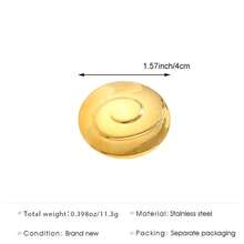 Viral Trending Gold Spiral Swirl Disc Brooch | Must-Have Minimalist Y2K Statement Pin For Blazer/Collar/Coat/Denim Jacket, Chic Aesthetic Accessory To Elevate Office/Date Night OOTD, Perfect Gift For Fashion Lovers - Multicolor - View 10