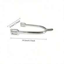 1 Pair Horse Spur Saddle Equipment, Equestrian Gear, Bit, Reins, Saddle, Stirrups, Girth, Leather Horse Tack - Style C - View 4