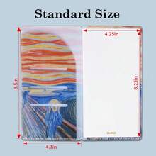 Travelers Notebook Inserts With PVC Sleeve Holder,Blank Paper, Standard Regular TN Journal Notebook For Journals,Dis,Planners,30 Sheets,8.5\ X 4.7\,Scream - ScreamPVC&Blank - 查看 3