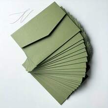 1pc Tri-Fold Pocket Style Wedding Invitation Envelope, Simple Invitation Envelope For Engagement, Quinceañera, Christening, Etc., DIY Invitation, 5*7 Inch Invitation, Pocket Invitation, Customized Invitation, Best Gift, Wedding Decor, Home Decor, Room Decor, Party Favor, Bridal Graduation Birthday Decor, Bachelor Party Decor - Green - View 4