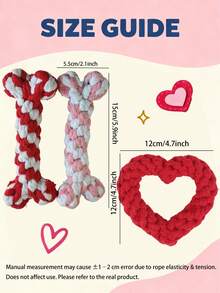 Puppy Teething Rope Toy - Cartoon Bone Interactive Chew Toy, Suitable For Small And Medium Dogs - Multicolor - View 2