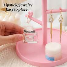 1 pieza Espejo de escritorio con orejas de gato lindo y bandeja, espejo de maquillaje de alta definición para dormitorio de estudiante - Multicolor - Ver 4