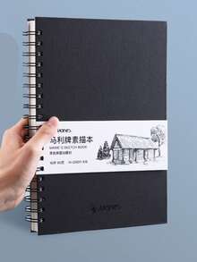 1 件 160 克 30 张/60 页空白素描本笔记本，适合学生、绘画、绘画、彩色铅笔使用、母亲节、妈妈礼物、返校、学校用品 - 黑色 - 查看 14
