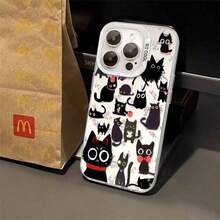 おしゃれなスマホケース  11/12/13/14/15/15pro/15 Plus/15 Promax/7plus/8plus/11pro/12pro/13pro/14pro/11promax/12promax/13promax/14promax/14plus/5 - 半透明シルバー - チェックする 4
