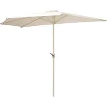 Ombrellone da esterno, supporto e base - Bianco - Visualizzare 1