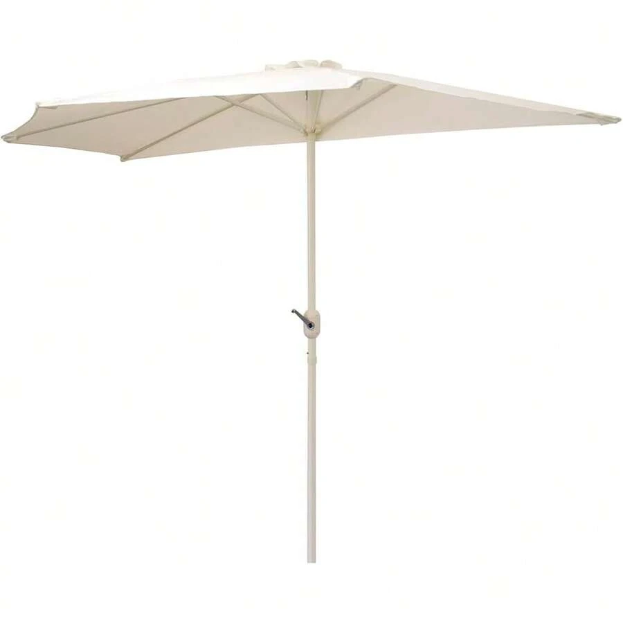 Ombrellone da esterno, supporto e base - Bianco - Visualizzare 1