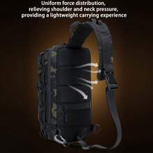 Tactical Chest Bag, Men's Outdoor Waterproof Shoulder Bag, Small Backpack, Large Capacity Hiking Messenger Bag, Hiking Bag - Multicolor - View 11