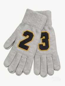 1 Pair Soft And Furry Winter Black Gloves For Men And Women, Touch Screen And Thermal Gloves With Solid Color, Hunting Gifts Men, Winter Accessories, Men's Gifts, Perfect Valentines Days Gifts For Girlfriends And Boyfriends, Fashionable Asymmetric Design Style - B-22008 - View 15