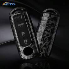 适用于马自达2、3、6、Atenza、Axela、Demio、CX-5、CX-3、CX-7、CX-9（2015-2019款）的碳纤维纹理ABS汽车钥匙壳保护套及配件 - 馬自達A款 - 查看 4