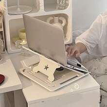 360° Rotating Laptop Stand Desk Riser Holder, Foldable Adjustable Laptop Cooling Pad With Phone Holder, Multifunctional Computer Stand, Minimalist Scandinavian Style, Commuting Fashion - Multicolor - View 2