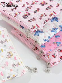 Disney 1个官方授权经典卡通人物米妮和史迪奇设计便携式女士旅行化妆包轻便手拿包化妆品收纳包大容量化妆包手拿化妆包洗漱旅行包 - 彩色 - 查看 4