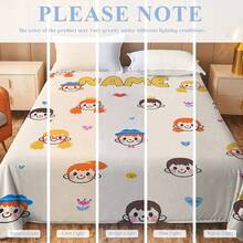 1pc Customizable Cartoon Character Blanket - Soft, Comfortable And Warm Personalized Throw Pillow, Suitable For Home, Office Or Camping Use - An Excellent Gift For Family And Friends, Personalized Blanket