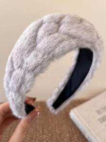 1个毛绒发箍，趣味丝带发箍，适合婚礼配饰、哥特洛丽塔风格、情人节、蓬松配饰、新娘发饰、女士发带、发箍 - 彩色 - 查看 12