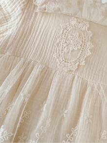 春秋季新款女童服装，女婴蕾丝网纱连衣裙，可爱百搭公主连体衣