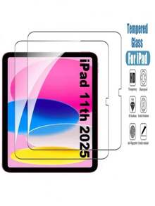 2pcs IPad Tempered Glass Screen Protector - High Definition, High Transparency, Anti-Scratch, Anti-Drop, Full Screen Coverage, Strong Anti-Fingerprint, Sensitive Touch, Compatible With IPad (Air 4, 5, 6)/(7, 8, 9, 10th Gen)/IPad 11 1A16(2025) - Clear - View 2