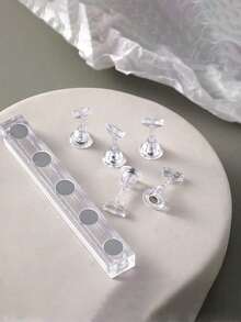 1个亚克力底座 + 5个亚克力美甲练习贴片架，美甲练习支架，美甲练习贴片，美甲印花板，美甲支架，美甲贴片，美甲工具，化妆间装饰 - 彩色 - 查看 7