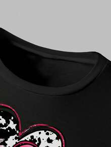 3件套女童卡通印花短袖套装 - 彩色 - 查看 4