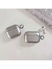 Silver Plated Heart Shaped Earphone Case, Compatible With Apple 1/2/3/Pro