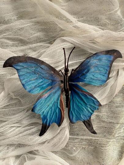 2个/1双 节日风仙女蝴蝶花鞋扣，蝴蝶兰花鞋花，凉鞋配件，女士沙滩鞋扣