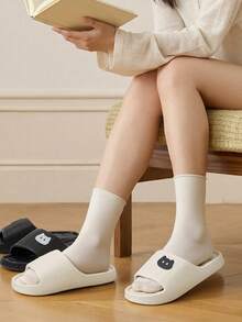 2022新款男士软底静音浴室防滑防臭拖鞋 - 白色 - 查看 2