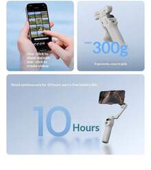 DJI Osmo Mobile 7 Lightweight Tracking Smartphone Gimbal Stabilizer, OM7 Smart Tracking Selfie Stick For Live Streaming And Vlogging - Beige - View 7