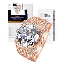 1pc S925 Sterling Silver Jewelry - D Color Moissanite Ring - Jewelry For Women - Valentine's Day Gift - 1 Carat, 2 Carat, 3 Carat, 5 Carat