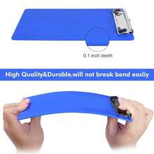 6 PCS Clipboards Bulk With Pen Holder,Standard A4 Letter Size,Plastic Clip Boards 8.5x11 Heavy Duty,Low Profile Clipboard For Men  Teacher,Office Schoolsss Home Work,Blue - 藍色 - 查看 5