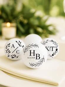 Custom Wedding Golf Balls,Custom Text,Personalized Names & Date, Bride And Groom Gift,Personalized Wedding Golf Ball Gift, Wedding Favor, Bride And Groom Golf Balls - Multicolor - View 6