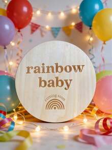 1件木质标牌，婴儿木质公告板，孕妇礼物，婴儿纪念品，婴儿房装饰 - 木質色 - 查看 13