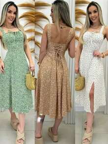 Floral Maxi Dress For New Year's Eve, Party, Summer, Outing, Vacation. - Ivory White - View 2