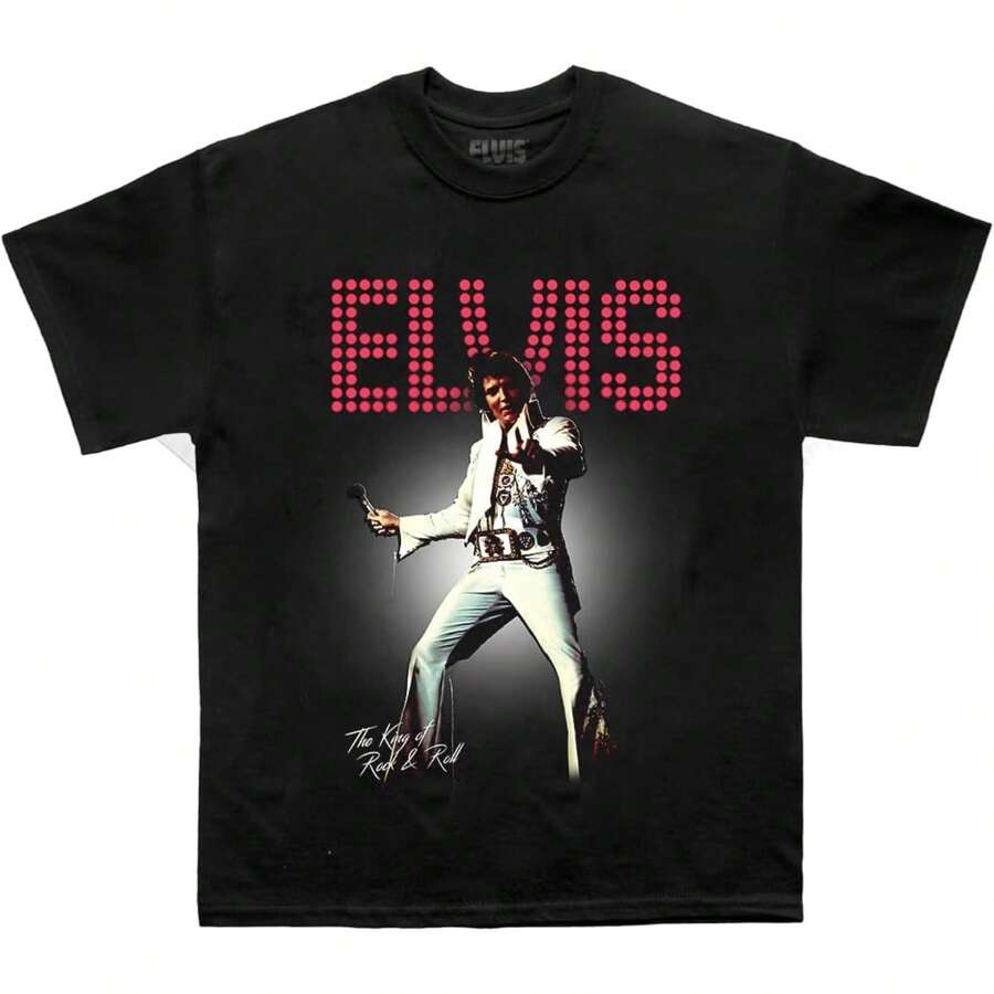 AElvis Presley Unisex-Adult Official Merch Stance T-Shirt - màu đen - Xem 1