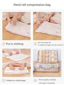 真空收纳袋，无纺布加固手持式衣物床上用品收纳袋 - 非常适合季节性衣物床上用品收纳、搬家日防尘防水收纳、玩具及杂物整理以及节省空间的解决方案。