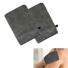 沐浴去角质手套，带挂环的身体去角质手套，用于沐浴、面部水疗、洗手、深层清洁去除死皮的磨砂去角质手套，男女通用