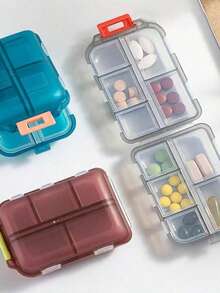 Hộp đựng thuốc đa năng 10/4 ngăn, hộp đựng thuốc chống bụi, chống ẩm, hộp đựng vitamin, lọ thuốc mini tiện dụng khi đi du lịch, hộp đựng thuốc, giá đựng thuốc. - Nhiều màu - Xem 7
